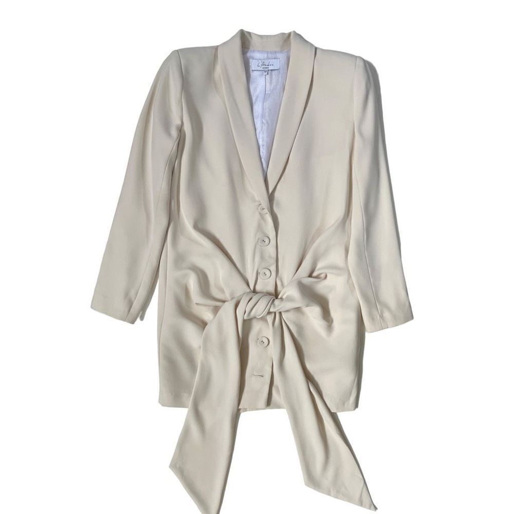 L'Academie The Rosemarie Mini Dress in Ivory - Picture 2 of 14